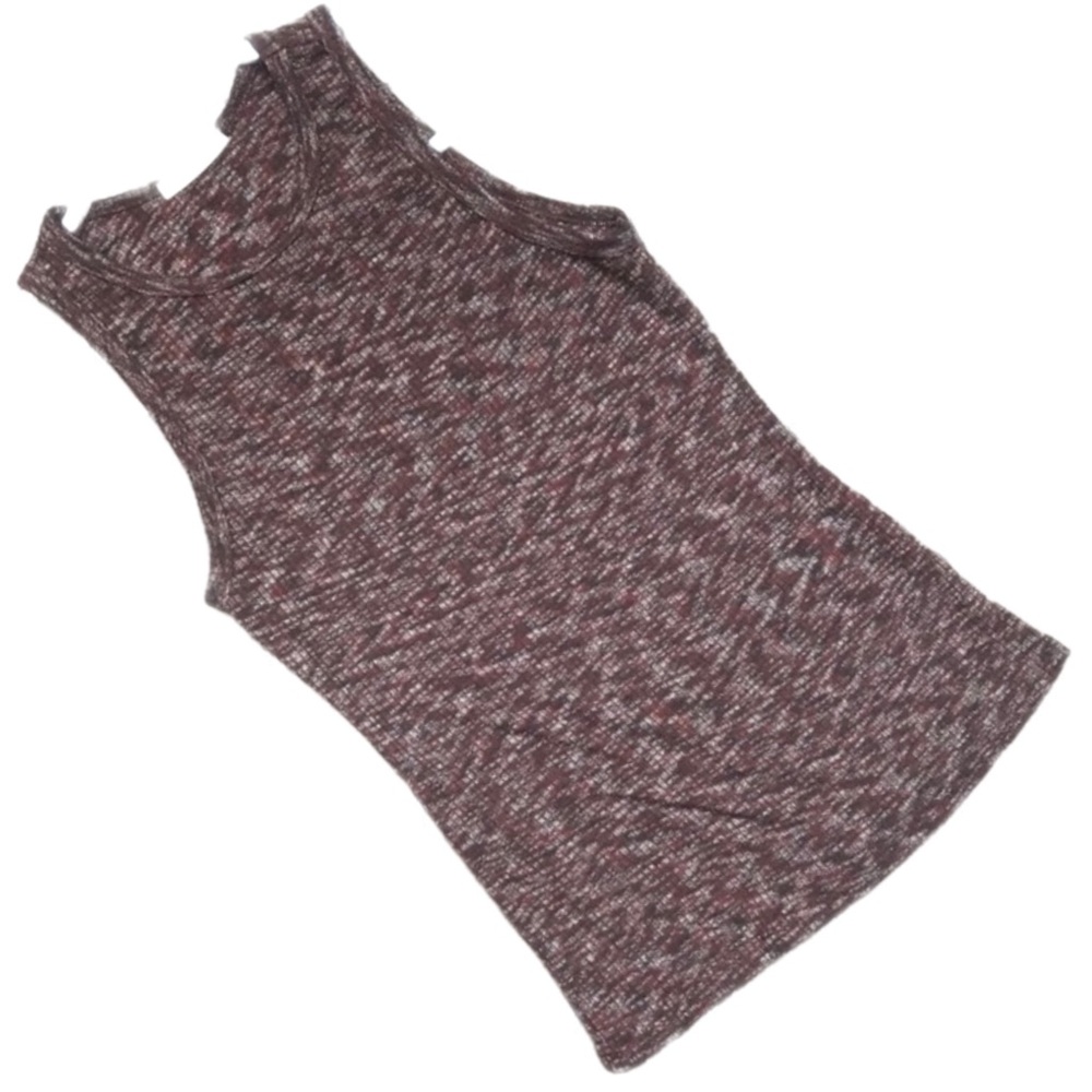 MAITAI Brown & Tan Sleeveless Round Neck Top